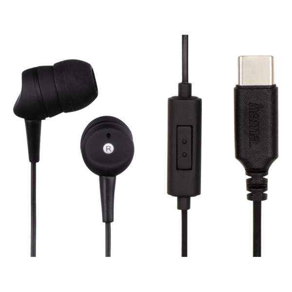 Słuchawki dokanałowe Basic4Phone USB-C czarne